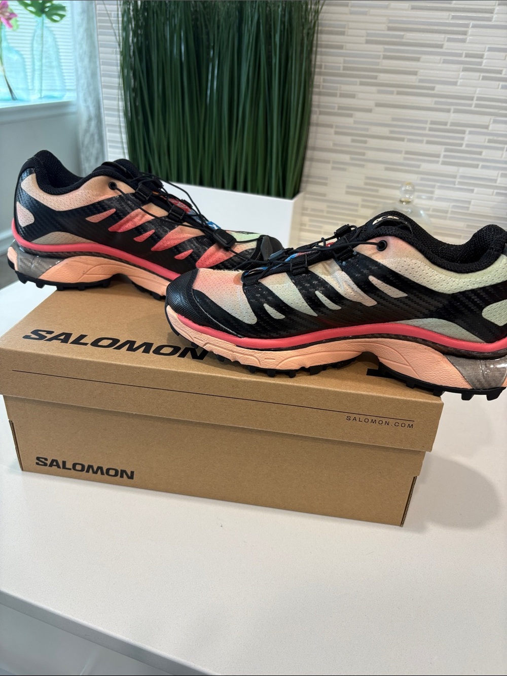 Salomon S/Lab Women's Trail Shoes in Coral, Black and Peach - Picture 5 of 11